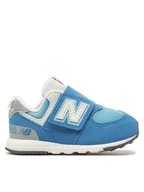 Buty dla dziewczynek - New Balance Sneakersy NW574RCA Niebieski - miniaturka - grafika 1
