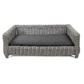 Legowiska dla psów - Legowisko dla psa LET'S SLEEP Cozy Basket Rieten Hondenmand M Antracytowy - miniaturka - grafika 1