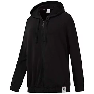 Reebok Damska bluza Ac Ft Fz Hoodie Jacket, czarna, XS - Bluzy damskie - miniaturka - grafika 1