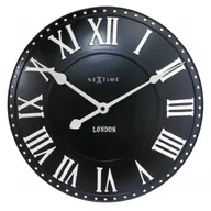 Zegary - Nextime Zegar ścienny London Roman Black 3083 ZW - (NeXtime 3083 ZW) - miniaturka - grafika 1