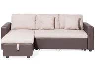 Narożniki - Beliani Sofa narożna rozkładana prawostronna tapicerowana beżowa TAMPERE 75197 - miniaturka - grafika 1