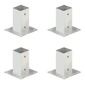 Akcesoria do ogrodzeń - vidaXL Podstawy słupów, 4 szt., metalowe, 71 mm - miniaturka - grafika 1