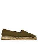 Espadryle męskie - Calvin Klein Espadryle Espadrille Cv Logo HM0HM01808 Khaki - miniaturka - grafika 1