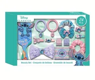 Prace ręczne dla dzieci - Zestaw dodatków do włosów STITCH Szczotka Gumki Spinki 24 akcesoria KIDS ST00101 - miniaturka - grafika 1