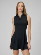 Sukienki - 4F Sukienka tenisowa damska - czarna XS - miniaturka - grafika 1