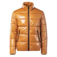 Kurtki męskie - Męska Kurtka zimowa pikowana GUESS LIQUID PUFFA JACKET M2BL20WEZ00-A20S – Brązowy - miniaturka - grafika 1