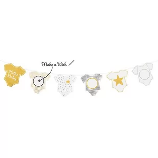 Girlanda Papierowa Hello Baby Personalizowana Babyshower Ozdoba Dekoracja - Baby shower i roczek - miniaturka - grafika 1