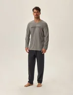 Piżamy męskie - Piżama Japan 41911-90X Szara - Henderson - miniaturka - grafika 1