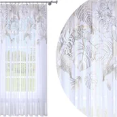 Firany - FIRANA GOTOWA 140x250 WOAL BARWIONA WZÓR NA ŻABKI - miniaturka - grafika 1