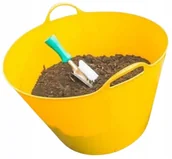 Wiadra i kastry budowlane - Pojemnik kubeł plastikowy budowlany do ogrodu 55l - miniaturka - grafika 1