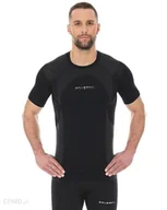Koszulki sportowe męskie - Koszulka termoaktywna męska Brubeck Dynamic Outdoor SS12510 czarny - miniaturka - grafika 1
