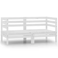 Sofy ogrodowe - vidaXL Lumarko 2-osobowa sofa ogrodowa biała lite drewno sosnowe ! 3082388 - miniaturka - grafika 1