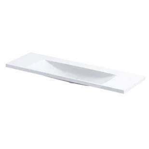 Umywalka meblowa Oristo Compact 120x38 cm prostokątna biały połysk UME-C-ET-120-92-BO - Umywalki - miniaturka - grafika 1