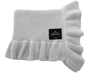 Kocyk Dla Niemowląt Całoroczny Z Falbanką 90X110 Szary Lullalove - Koce i narzuty dla dzieci Kocyk Dla Niemowląt Całoroczny Z Falbanką 90X110 Szary Lullalove - Koce i narzuty dla dzieci - miniaturka - grafika 1