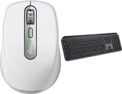 Myszki - Logitech MX Anywhere 3S Pale Grey 910-006930 + MX Keys S Bezprzewodowa Graphite US 920-011587 - miniaturka - grafika 1