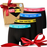 Majtki męskie - BAD SURFER OnlyWave! Bokserki Męskie 4 sztuki Prezent Dla Chłopaka XL - miniaturka - grafika 1