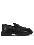 Półbuty damskie - Gino Rossi Loafersy KEMER-1078-24 Czarny - miniaturka - grafika 1