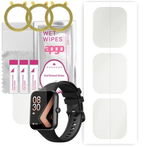 3x folia ochronna hydrożelowa MATOWA do myPhone Watch CL - apgo Smartwatch Hydrogel MATTE Protection Ochrona na ekran smartwatcha