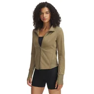 Kurtki damskie - Damska kurtka treningowa Under Armour Meridian Jacket - brązowa - miniaturka - grafika 1