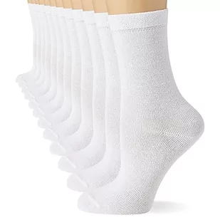 FM London Skarpety szkolne dla chłopców i dziewcząt (12 szt.) | Wygodne skarpety dziecięce z ergonomicznym dopasowaniem | szare, czarne i białe skarpetki szkolne dla dziewcząt i chłopców | bezszwowe - Skarpetki damskie - miniaturka - grafika 1