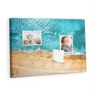 Tablica korkowa 60x40 cm, wzór Morze plaża ludzie - Tablice i flipcharty - miniaturka - grafika 1