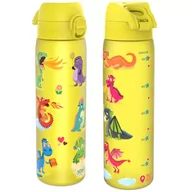 Bidony dla dzieci - ION8 Żółta butelka na wodę dla dzieci w smoki 500 ml - miniaturka - grafika 1