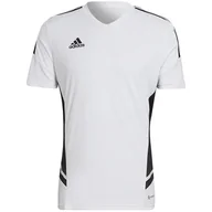 Koszulki męskie - ND05_K13680-S HA6290 Koszulka męska adidas Condivo 22 Jersey V-neck biało-czarna HA6290 r.S - miniaturka - grafika 1