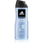 Żele pod prysznic dla mężczyzn - Adidas Dynamic Pulse Żel do mycia 3w1 dla mężczyzn 400ml - miniaturka - grafika 1