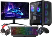 Zestawy komputerowe - Gaming Set Ryzen 9 5950X RTX 5060 64GB 1TB W11 24" 180Hz WiFi6 BT5 DLSS 4 VI2595 - miniaturka - grafika 1