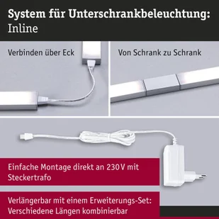 Paulmann oprawa podszafkowa Inline zestaw startowy 2 chrom 55 cm 830 - Lampy pozostałe - miniaturka - grafika 4