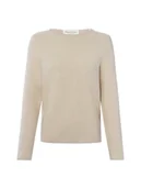 Swetry damskie - Marc O'Polo Sweter damski z dzianiny Kobiety Bawełna (100%) beżowy jednolity, S - miniaturka - grafika 1