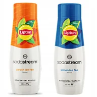 Syropy i koncentraty owocowe - 2x Syrop SodaStream Lipton Ice Tea Peach Brzoskwinia + Ice Tea Lemon - miniaturka - grafika 1