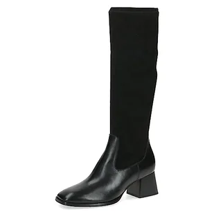 Caprice Damskie 9-25527-41 botki sznurowane na obcasie, czarne, 37 EU, czarny, 37 EU - Botki damskie - miniaturka - grafika 1