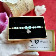 Bransoletki - WODNIK Bransoletka Znak Zodiaku Koniczynka Kamienie Naturalne/GiovanniDivine - miniaturka - grafika 1