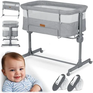 Łóżeczko dziecięce dostawka składane Nukido 0-5m 9kg - Łóżeczka i kojce - miniaturka - grafika 1