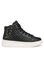 Buty dla dziewczynek - Geox Sneakersy J Mikiroshi J56DVE 000BC C9999 S Czarny - miniaturka - grafika 1