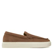 Półbuty męskie - Półbuty Calvin Klein Moccasin Suede HM0HM01794 Brązowy - miniaturka - grafika 1