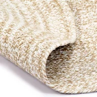 Dywany - vidaXL Ręcznie wykonany dywanik, juta, biało-brązowy, 210 cm - miniaturka - grafika 1