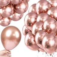 Wieczór panieński i kawalerski - Balony 100 szt. urodzinowe, na wieczór panieński, wesele rose gold Springos - miniaturka - grafika 1