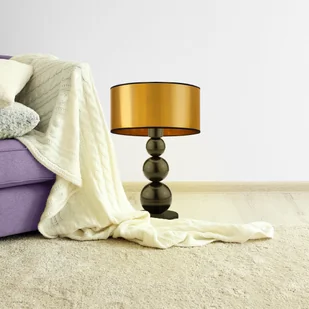 Oryginalna lampa stołowa złota HONOLULU MIRROR w stylu glamour - Lampy stojące - miniaturka - grafika 1
