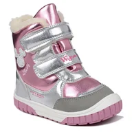Buty dla dziewczynek - Buty dziecięce śniegowce zimowe ocieplane na rzepy Wojtyłko 24099-25 - miniaturka - grafika 1