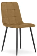 Krzesła - Komplet 4 brązowych krzeseł na czarnych nogach T2-P10 - miniaturka - grafika 1
