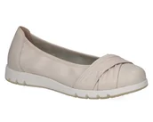 Baleriny - Baleriny damskie skórzane tęgość H wygodne Caprice 22118 złamana biel-39 - miniaturka - grafika 1