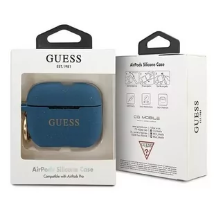 Guess GUACAPSILGLBL AirPods Pro cover niebieski/blue Silicone Glitter - Akcesoria do słuchawek - miniaturka - grafika 3