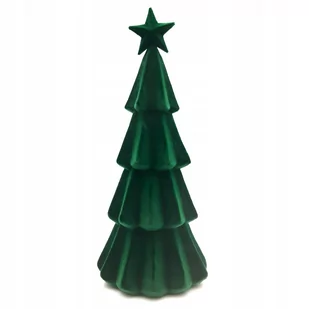 Choinka Sztuczna Z Gwiazdą Welurowa Zielona 40 Cm - Ozdoby bożonarodzeniowe - miniaturka - grafika 1