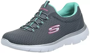 Trampki damskie - Skechers Trampki damskie Summits, Szary antracyt zielony, 37.5 EU - grafika 1