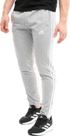 Spodnie sportowe męskie - Adidas Spodnie męskie adidas Essentials Single Jersey Tapered Open Hem 3-Stripes szare IC0046 2XL - miniaturka - grafika 1