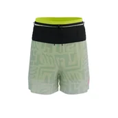 Spodnie sportowe damskie - COMPRESSPORT Spodenki biegowe TRAIL RACING 2-IN-1 SHORT sugar/ice print - miniaturka - grafika 1