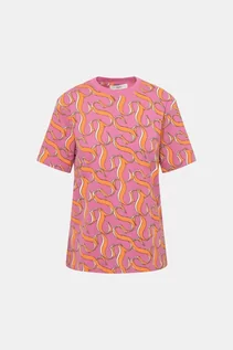 Koszulki i topy damskie - SIMPLE T-shirt - Różowy - Kobieta - L (L) - grafika 1