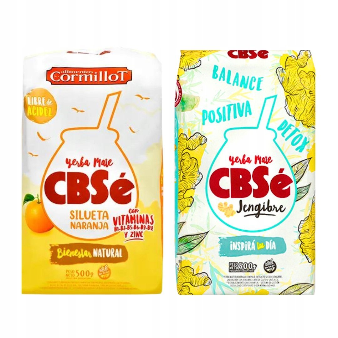 Yerba Mate Cbse Siluteta Naranja + Jengibre 2x500g 1kg